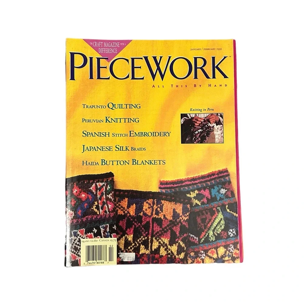 Vintage 1995 PIECEWORK Magazines Complete Year Needlework Embroidery Cottagecore